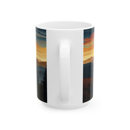 Great Smoky Mountains National Park Mug | White Ceramic Mug (11oz, 15oz)