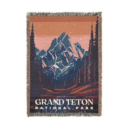 Grand Teton National Park Woven Blanket | S01