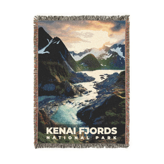 Kenai Fjords National Park Woven Blanket | S10