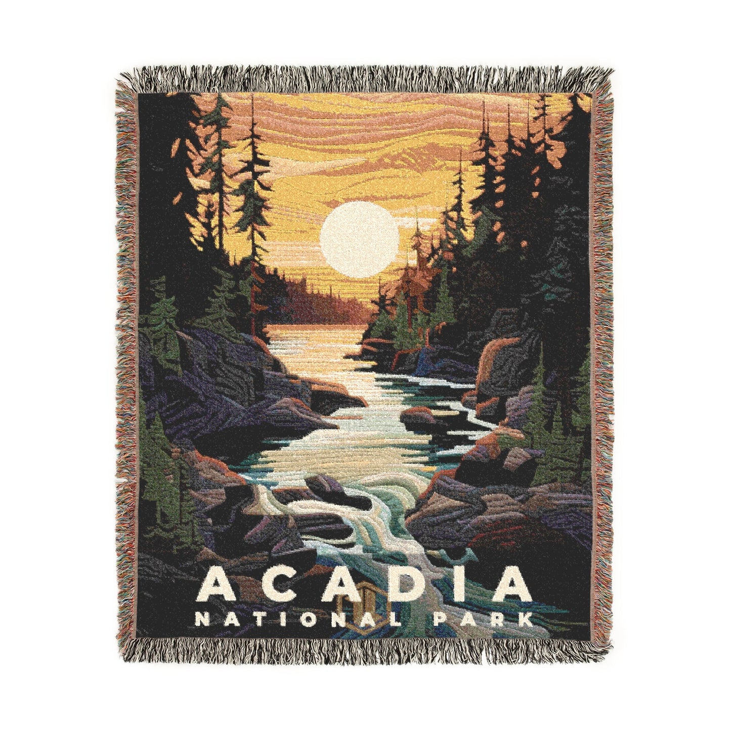Acadia National Park Woven Blanket | S09