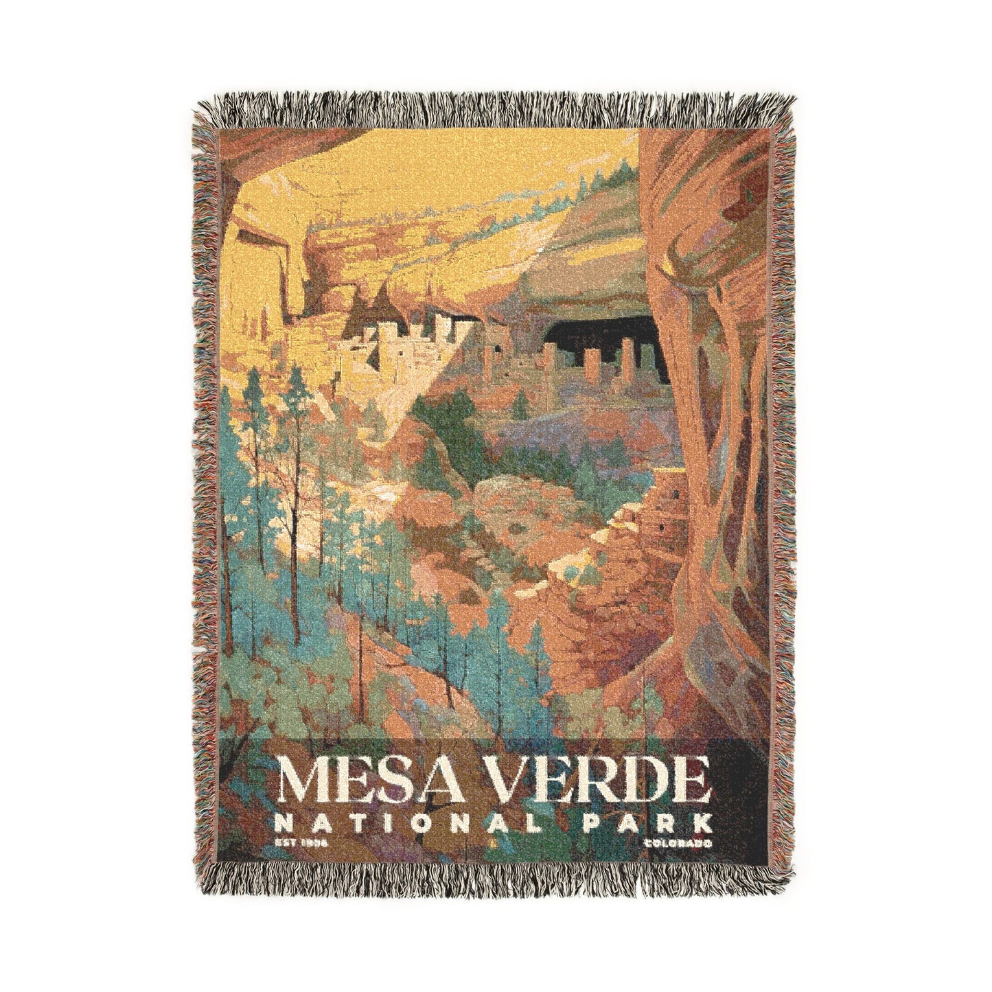 Mesa Verde National Park Woven Blanket | S02