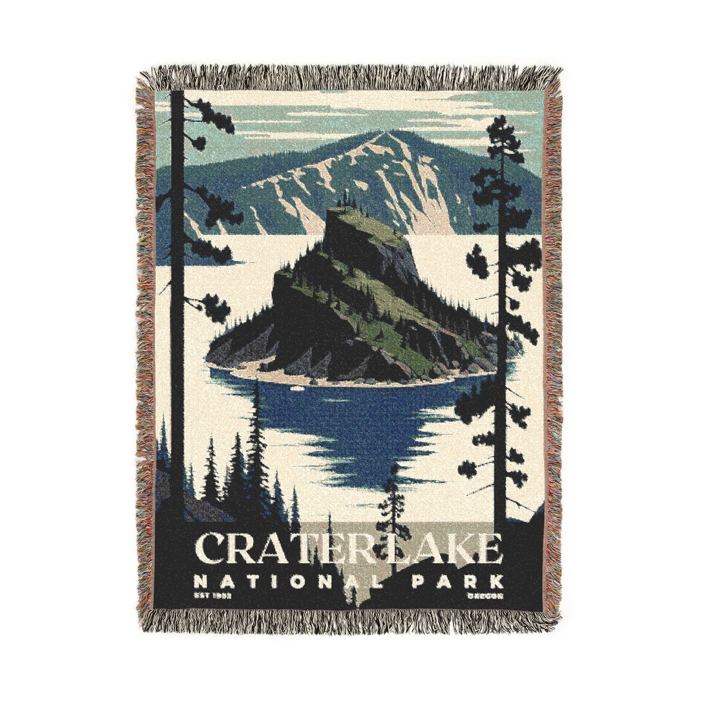 Crater Lake National Park Woven Blanket | S03