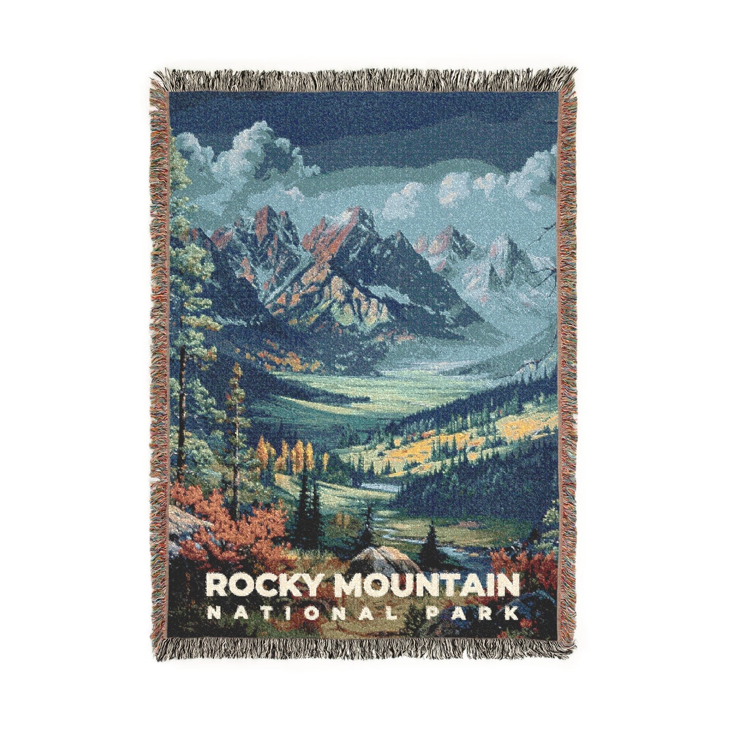 Rocky Mountain National Park Woven Blanket | S16