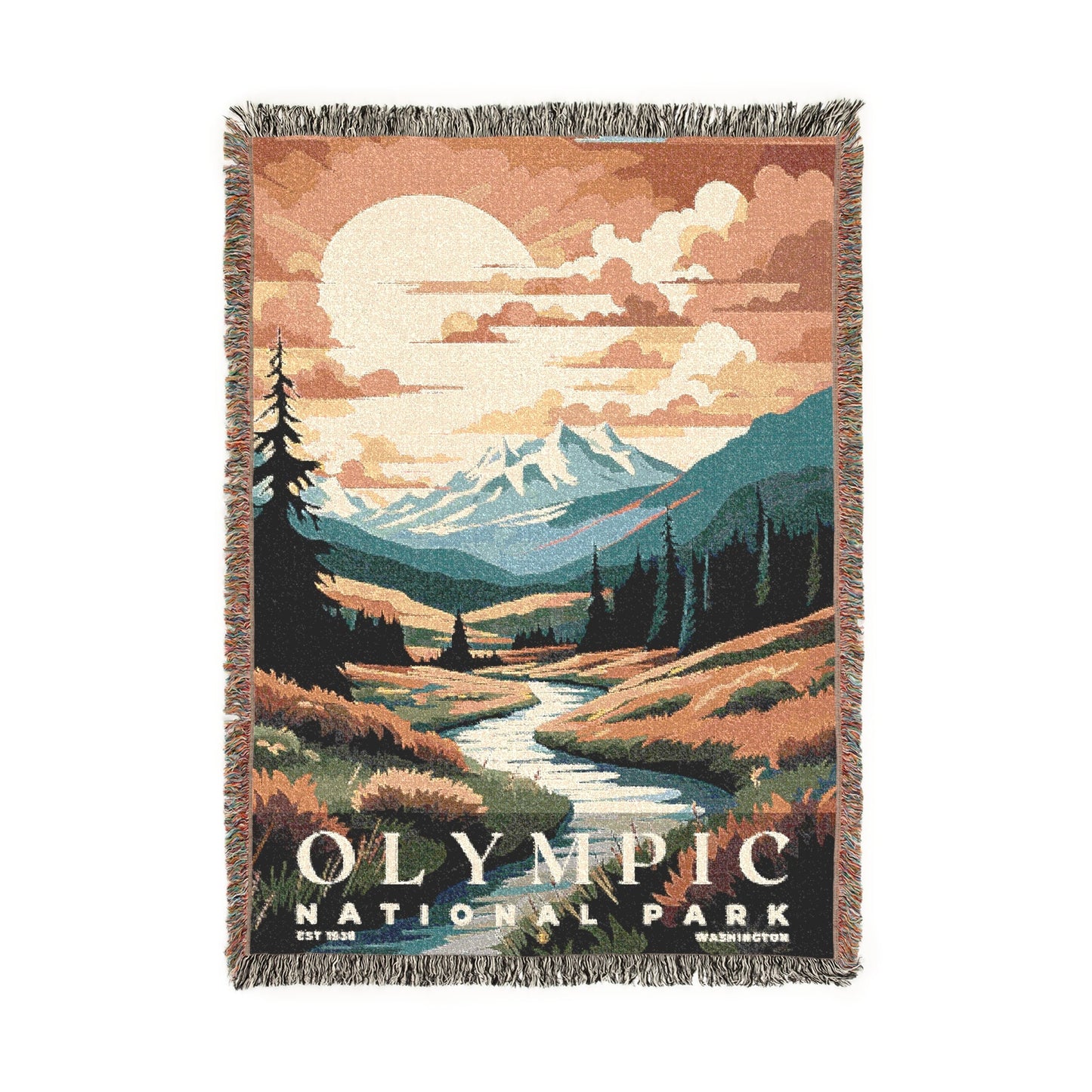 Olympic National Park Woven Blanket | S05