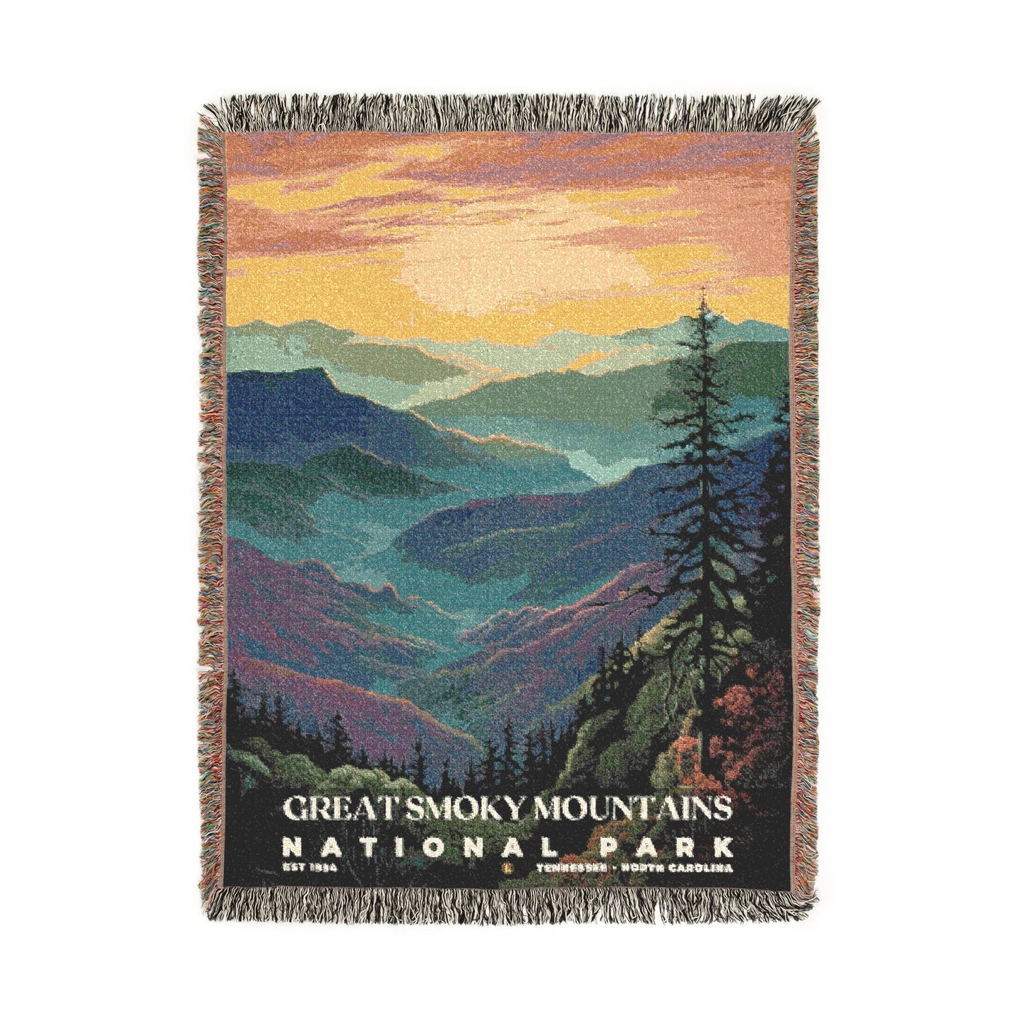 Great Smoky Mountains National Park Woven Blanket | S02