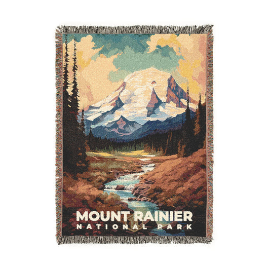 Mount Rainier National Park Woven Blanket | S06