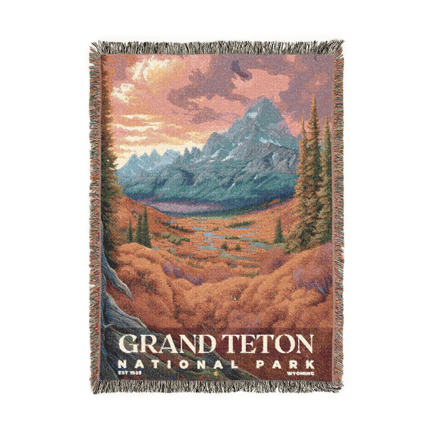 Grand Teton National Park Woven Blanket | S02