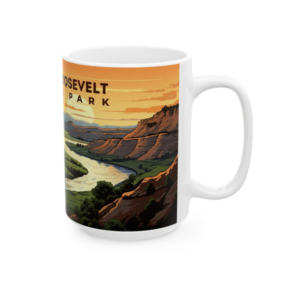 Theodore Roosevelt National Park Mug | White Ceramic Mug (11oz, 15oz)