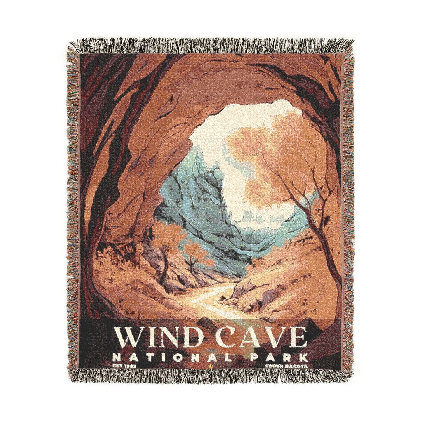 Wind Cave National Park Woven Blanket | S02