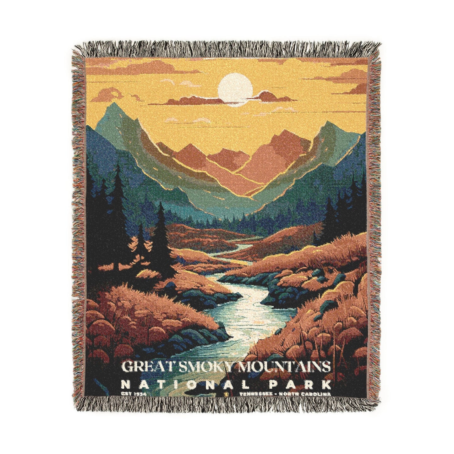 Great Smoky Mountains National Park Woven Blanket | S05