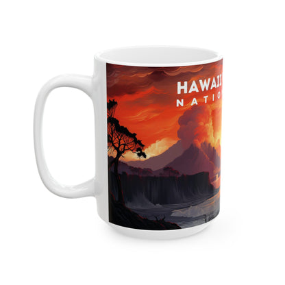 Hawaii Volcanoes National Park Mug | White Ceramic Mug (11oz, 15oz)