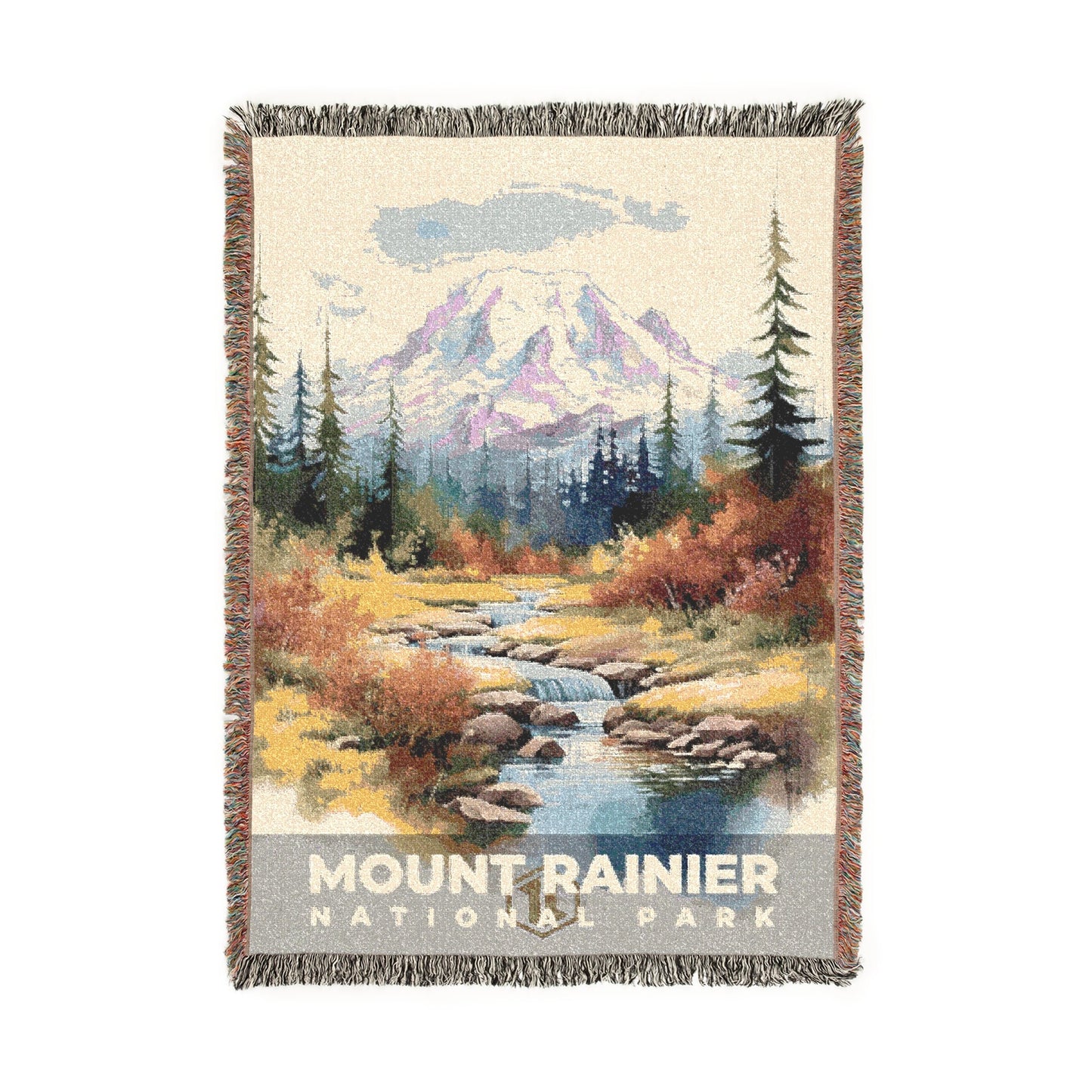 Mount Rainier National Park Woven Blanket | S08