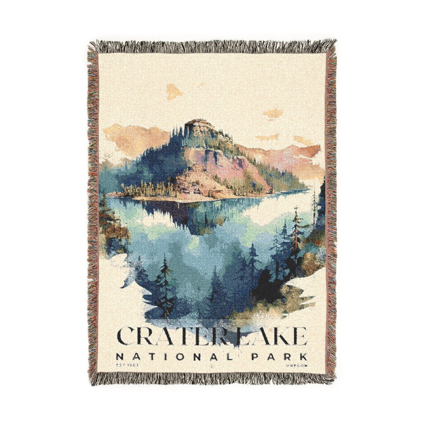 Crater Lake National Park Woven Blanket | S04