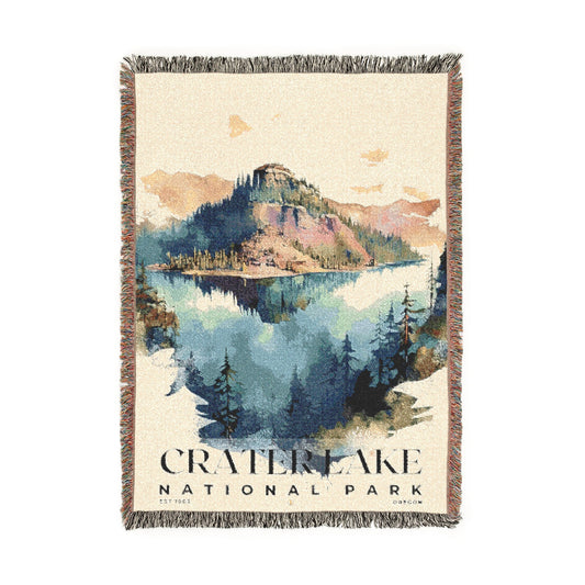 Crater Lake National Park Woven Blanket | S04