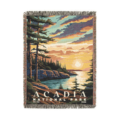 Acadia National Park Woven Blanket | S02