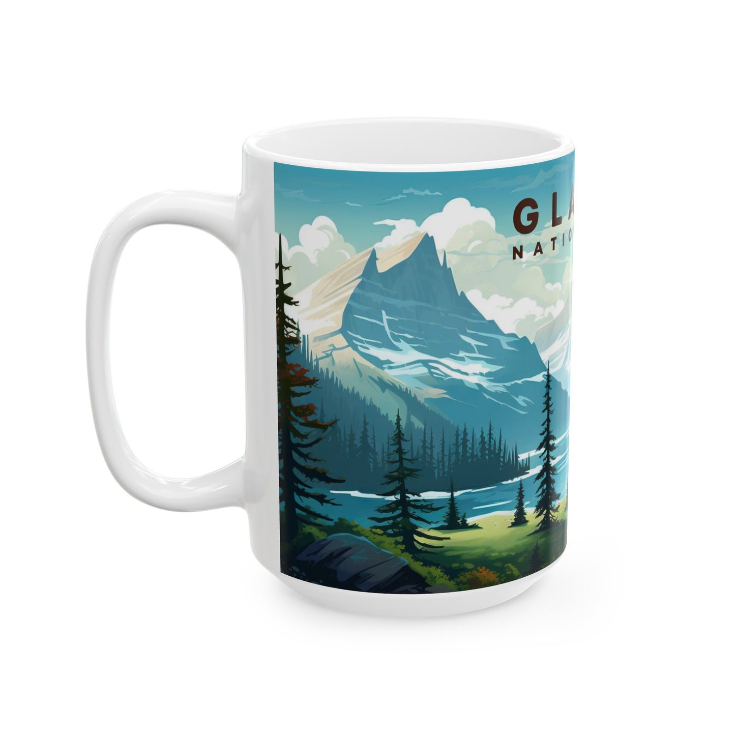 Glacier National Park Mug | White Ceramic Mug (11oz, 15oz)