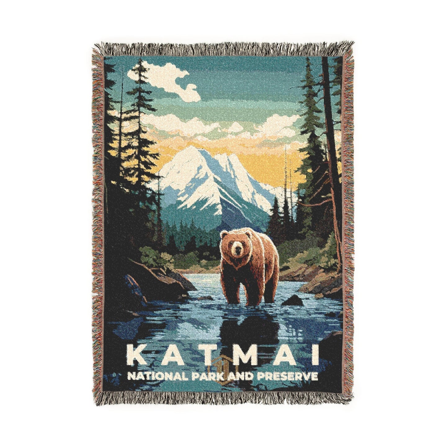 Katmai National Park Woven Blanket | S07