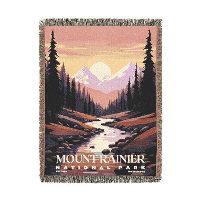 Mount Rainier National Park Woven Blanket | S03