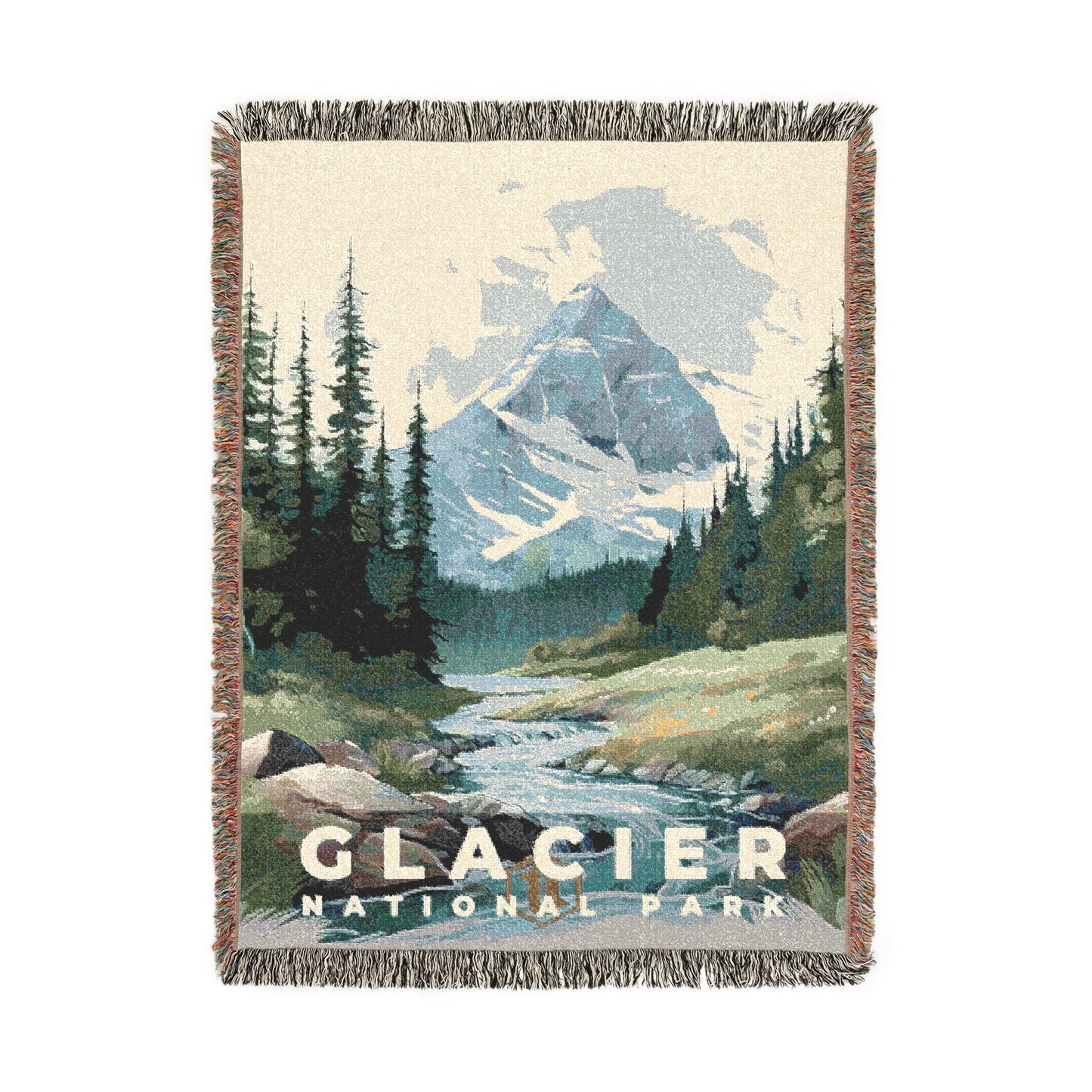 Glacier National Park Woven Blanket | S08