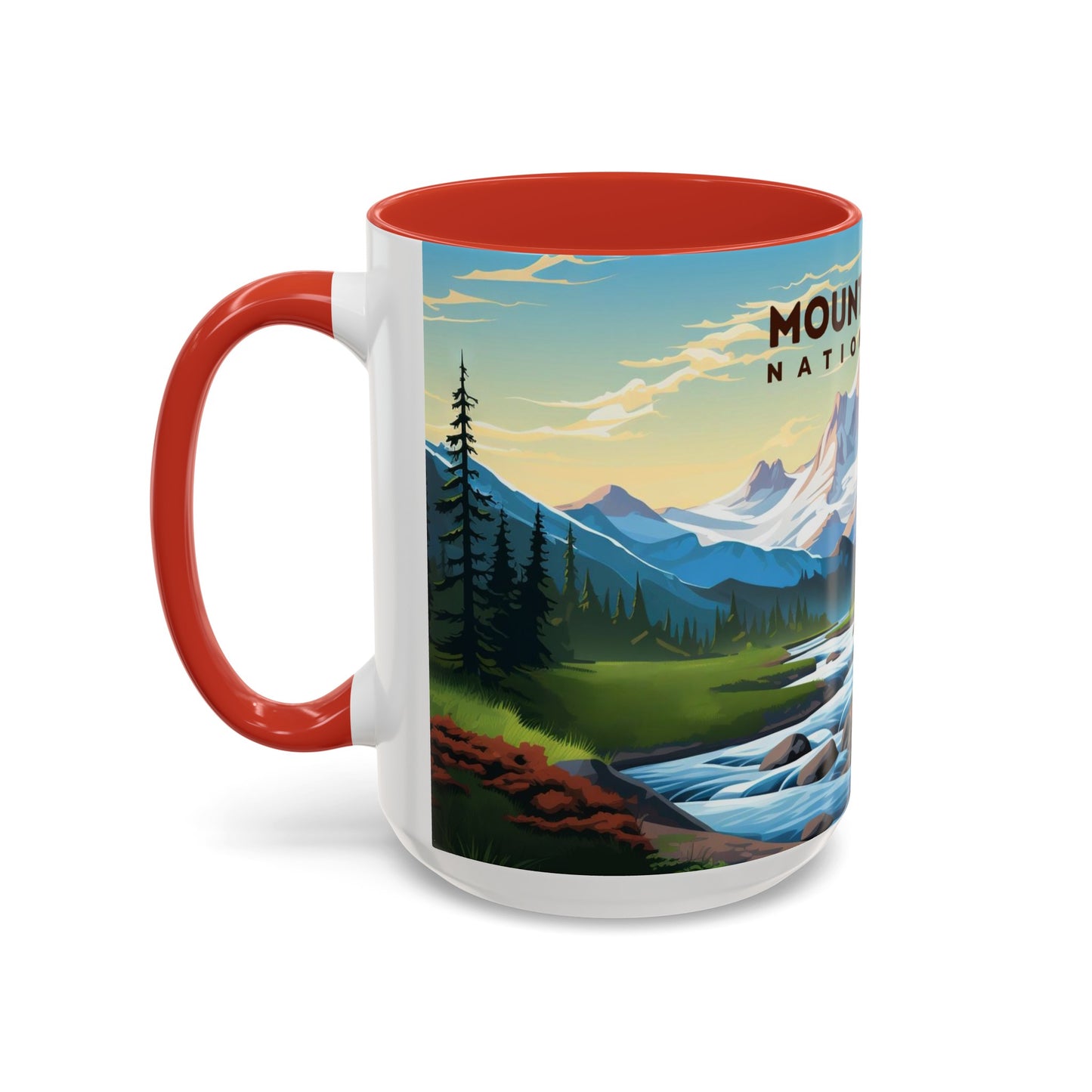 Mount Rainier National Park Mug | Accent Coffee Mug (11, 15oz)