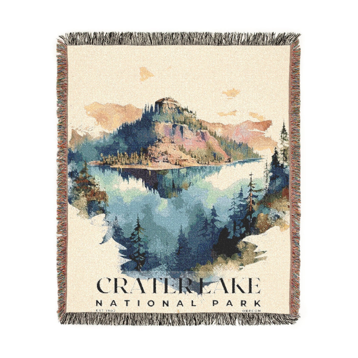 Crater Lake National Park Woven Blanket | S04