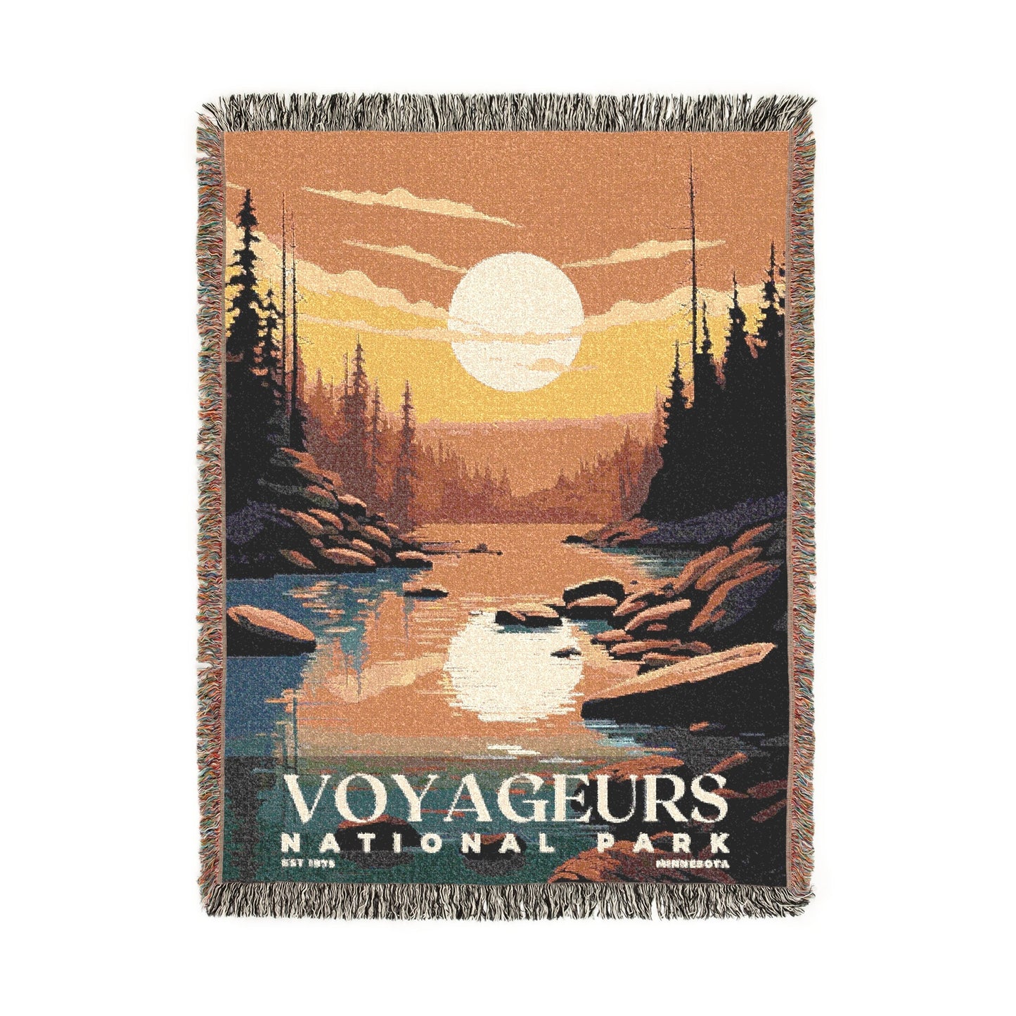 Voyageurs National Park Woven Blanket | S03