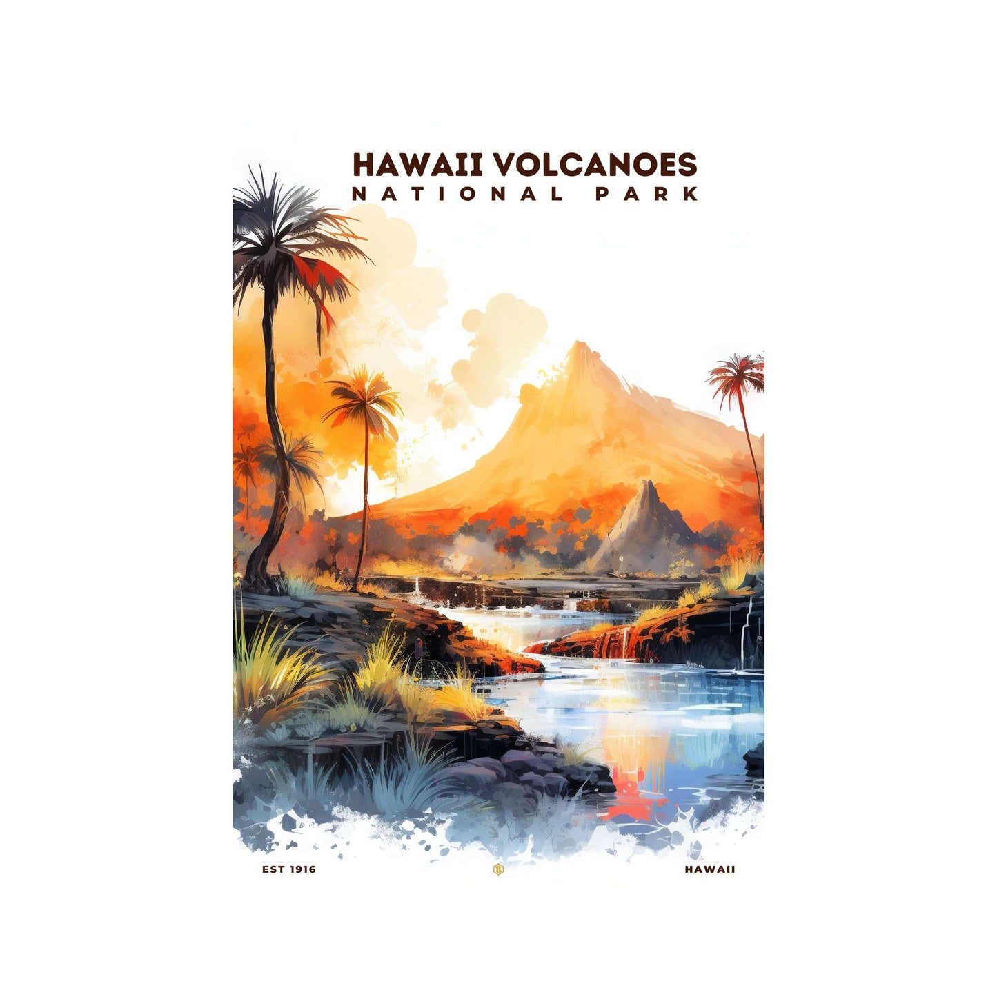 Hawaii Volcanoes National Park Poster | S08