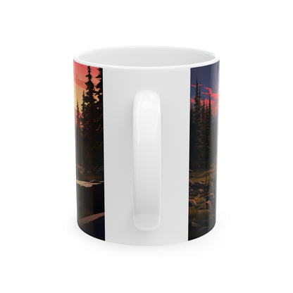 Rocky Mountain National Park Mug | White Ceramic Mug (11oz, 15oz)