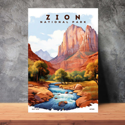 Zion National Park Poster | S08