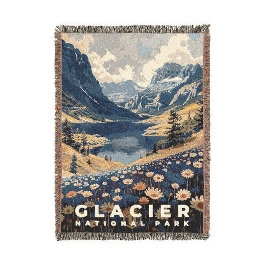 Glacier National Park Woven Blanket | S19