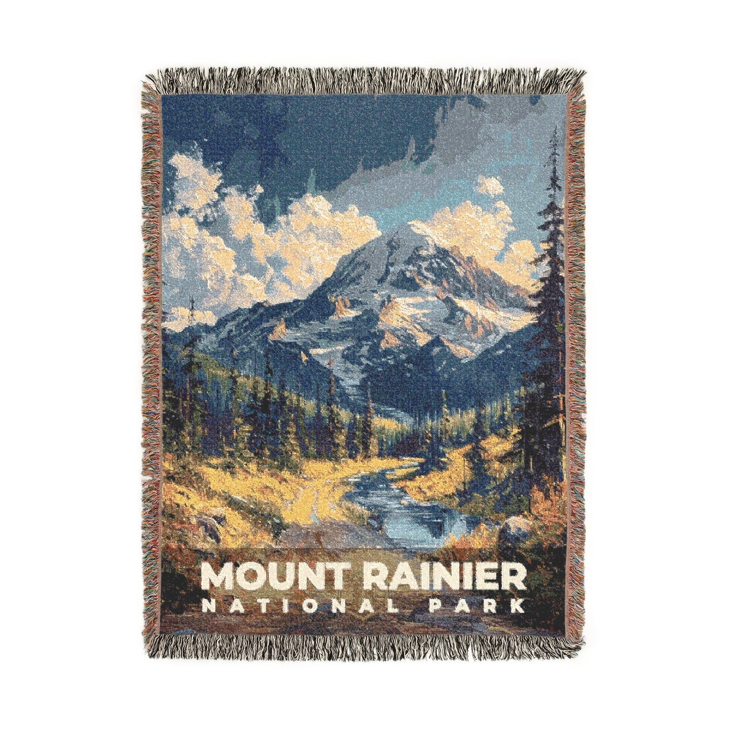 Mount Rainier National Park Woven Blanket | S14