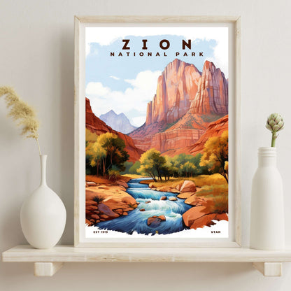 Zion National Park Poster | S08