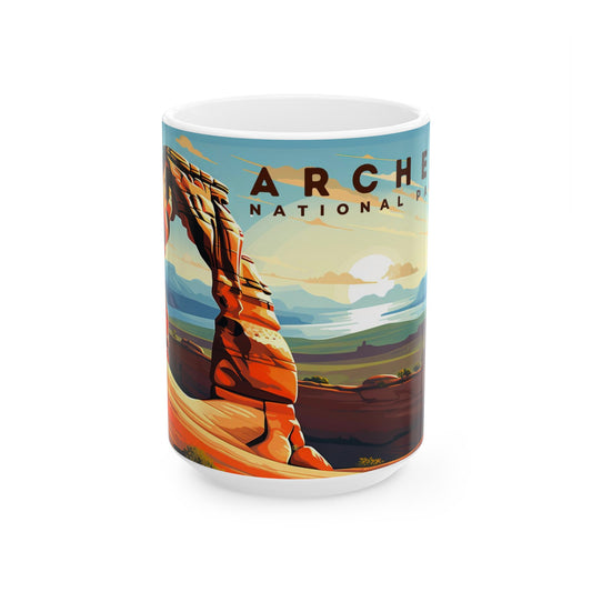 Arches National Park Mug | White Ceramic Mug (11oz, 15oz)