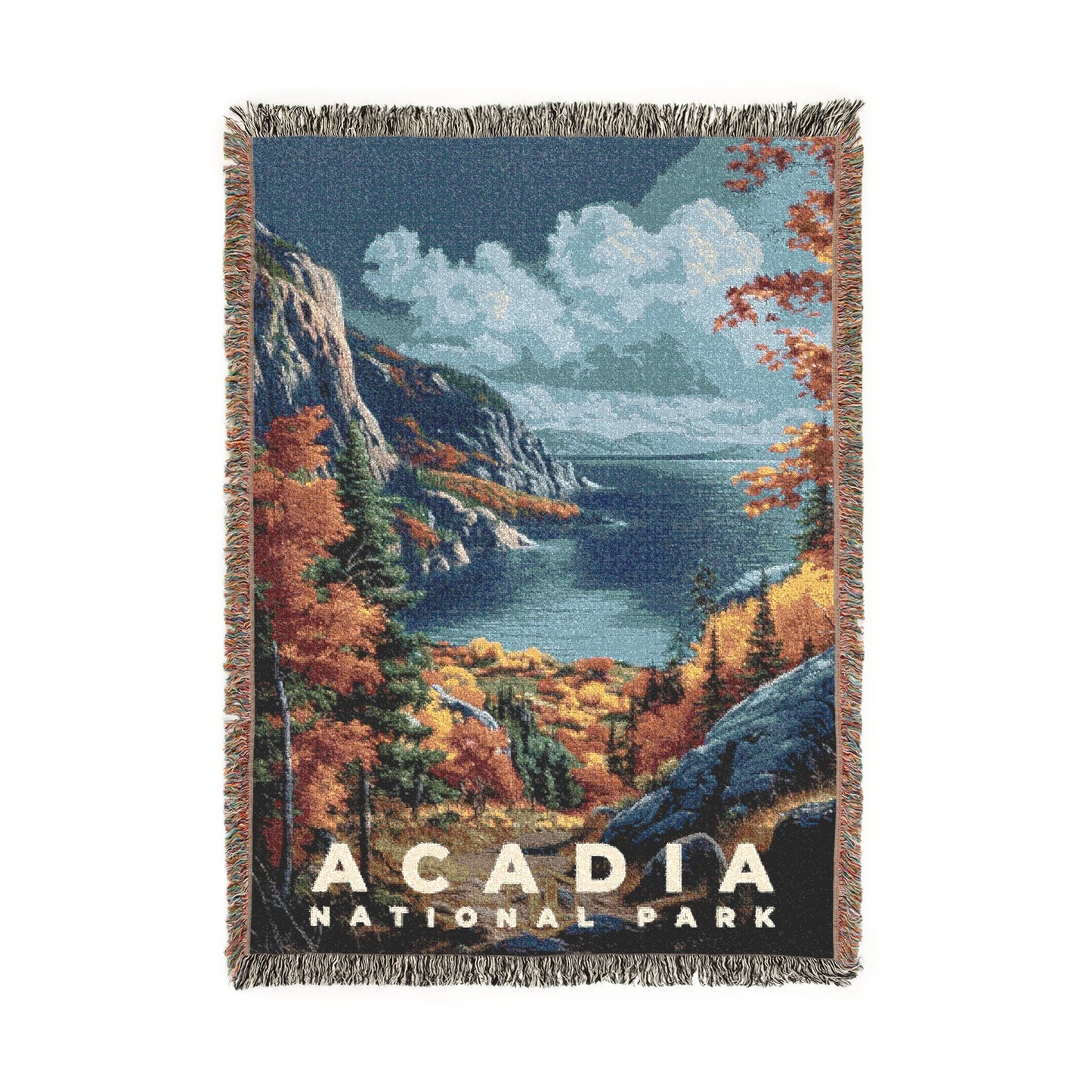 Acadia National Park Woven Blanket | S16