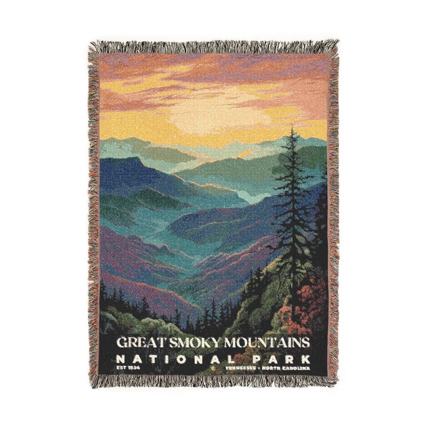 Great Smoky Mountains National Park Woven Blanket | S02