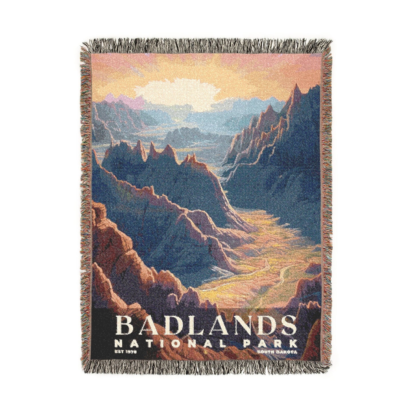 Badlands National Park Woven Blanket | S02