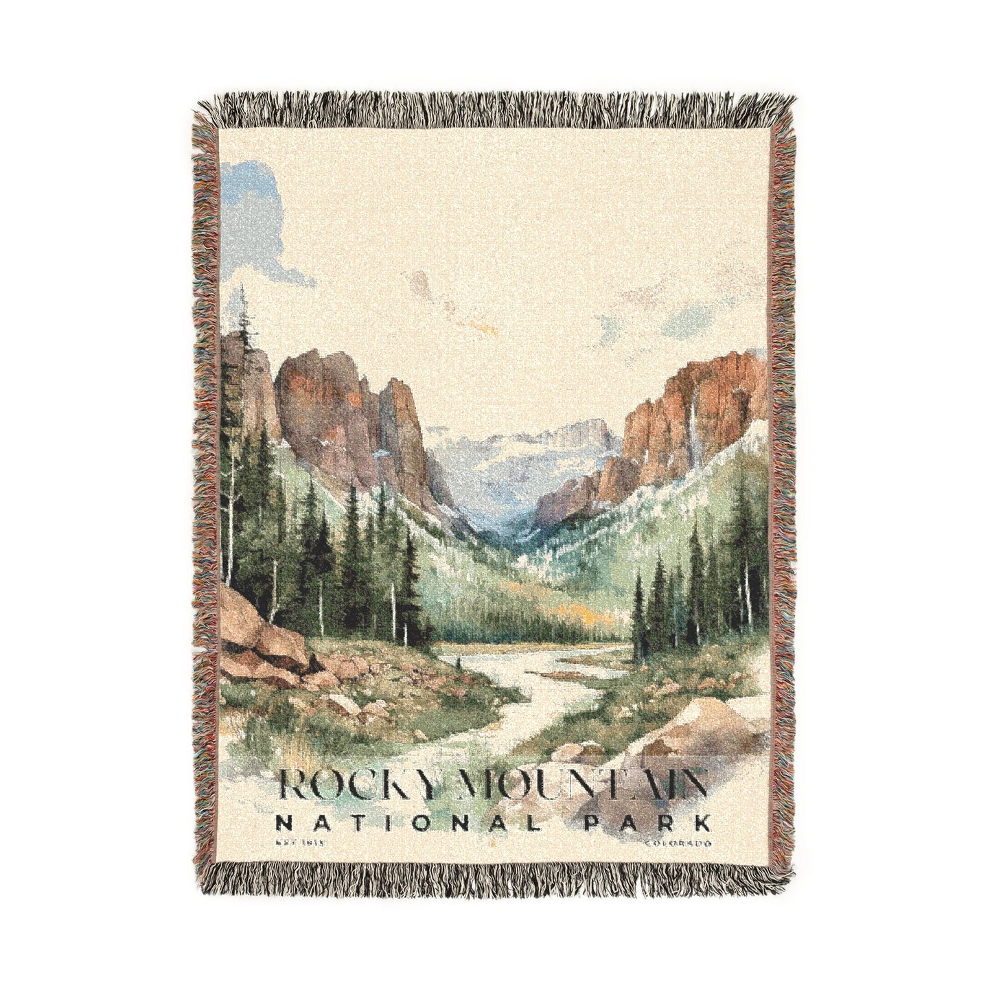 Rocky Mountain National Park Woven Blanket | S04
