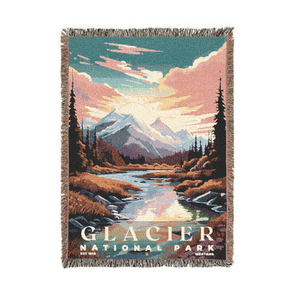 Glacier National Park Woven Blanket | S05