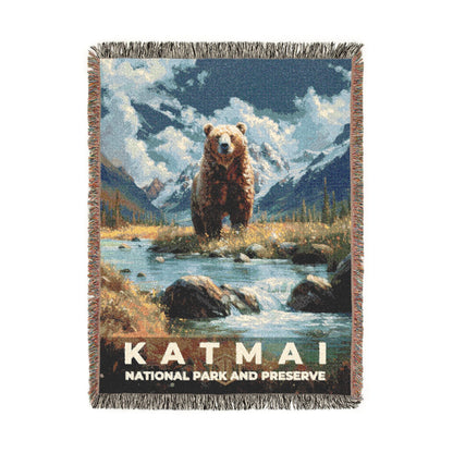 Katmai National Park Woven Blanket | S13