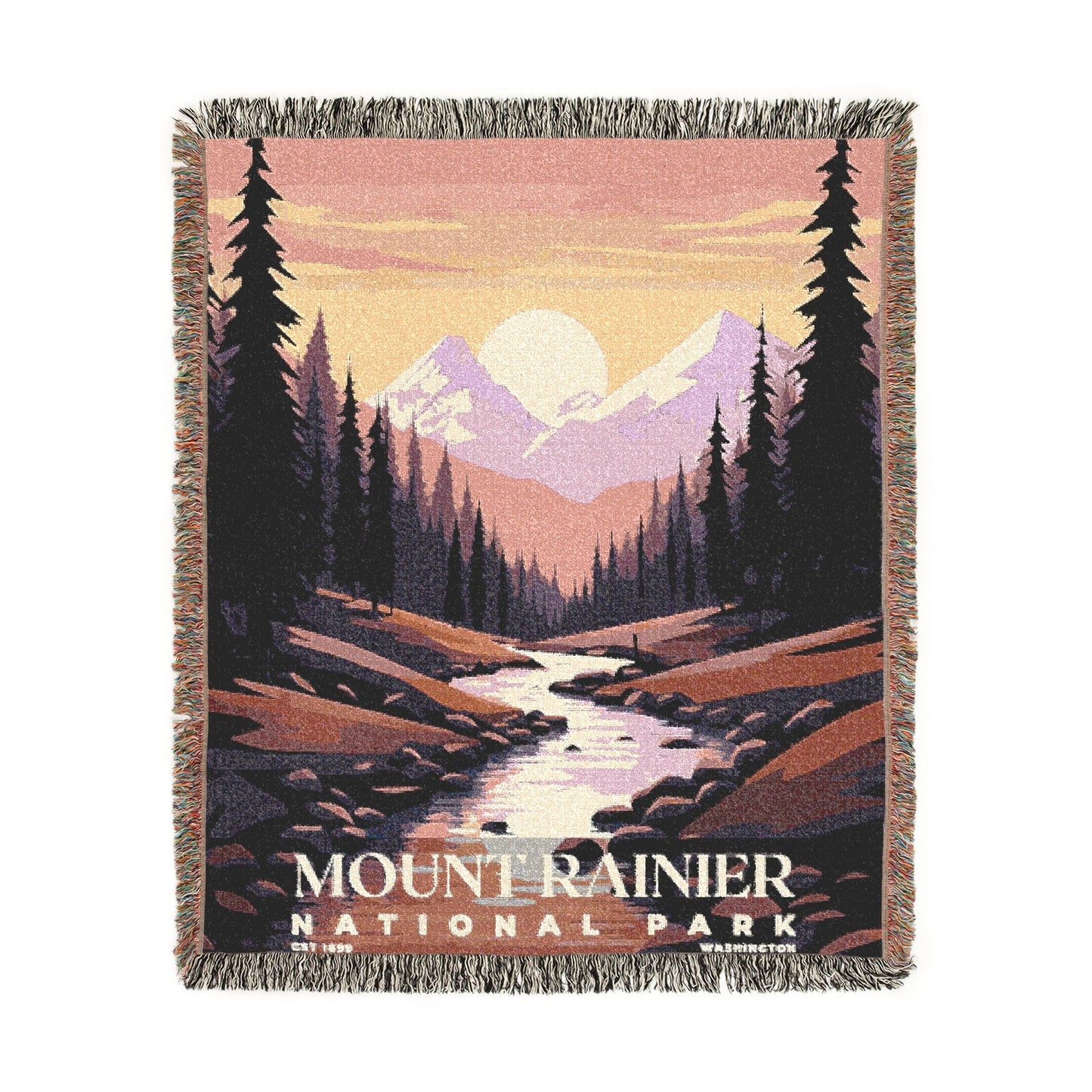 Mount Rainier National Park Woven Blanket | S03