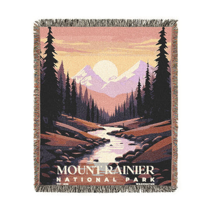 Mount Rainier National Park Woven Blanket | S03