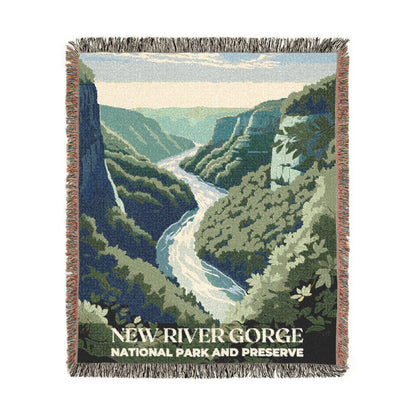 New River Gorge National Park Woven Blanket | S01