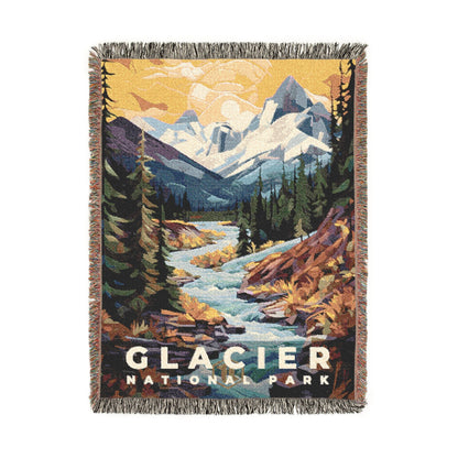Glacier National Park Woven Blanket | S09