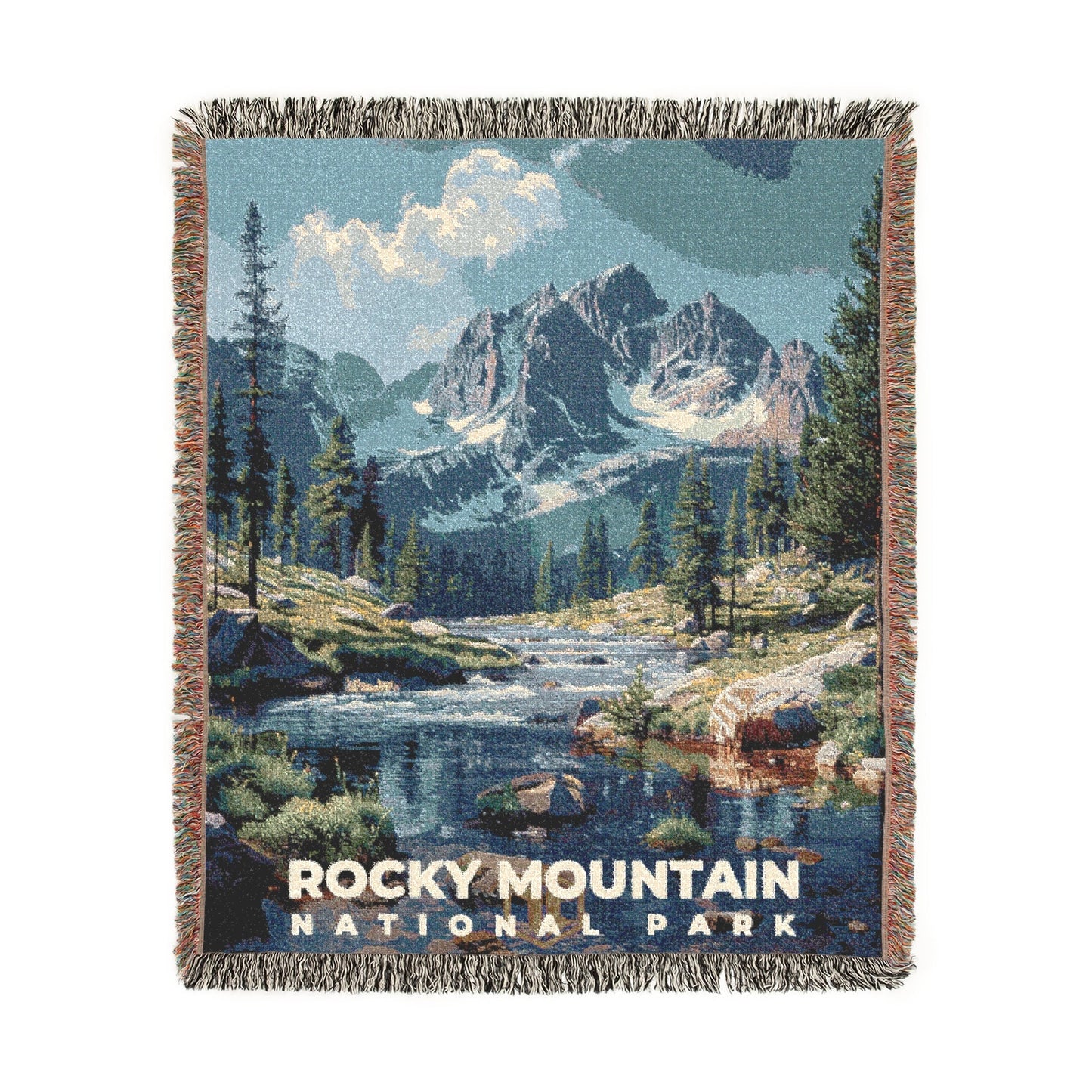 Rocky Mountain National Park Woven Blanket | S18