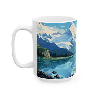 Glacier Bay National Park Mug | White Ceramic Mug (11oz, 15oz)