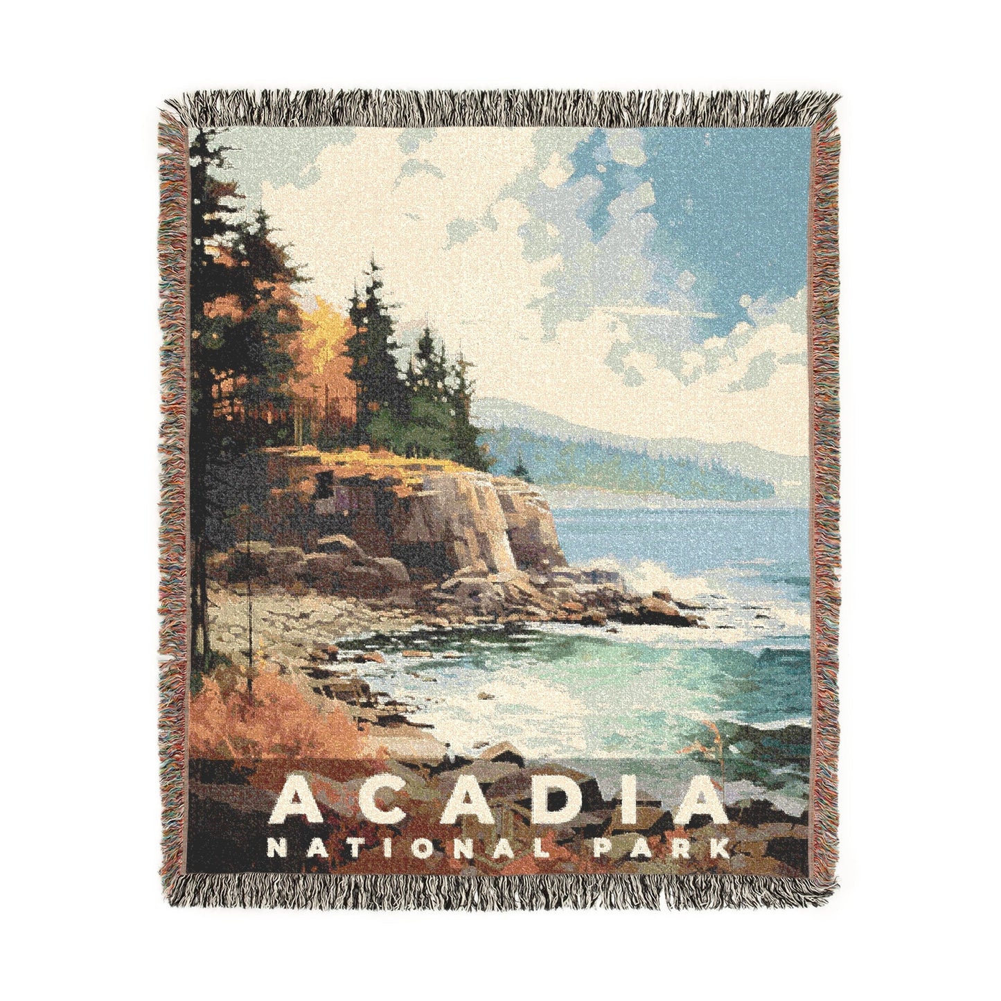 Acadia National Park Woven Blanket | S06