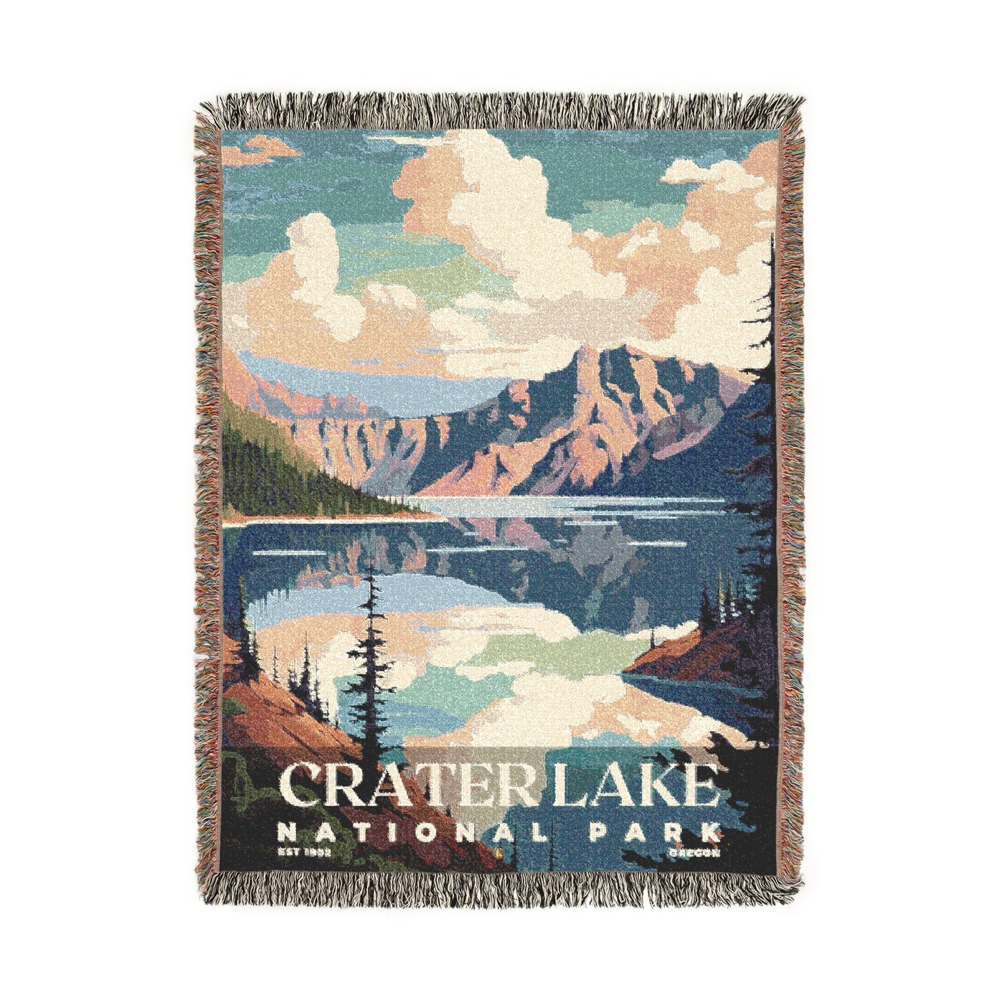 Crater Lake National Park Woven Blanket | S05