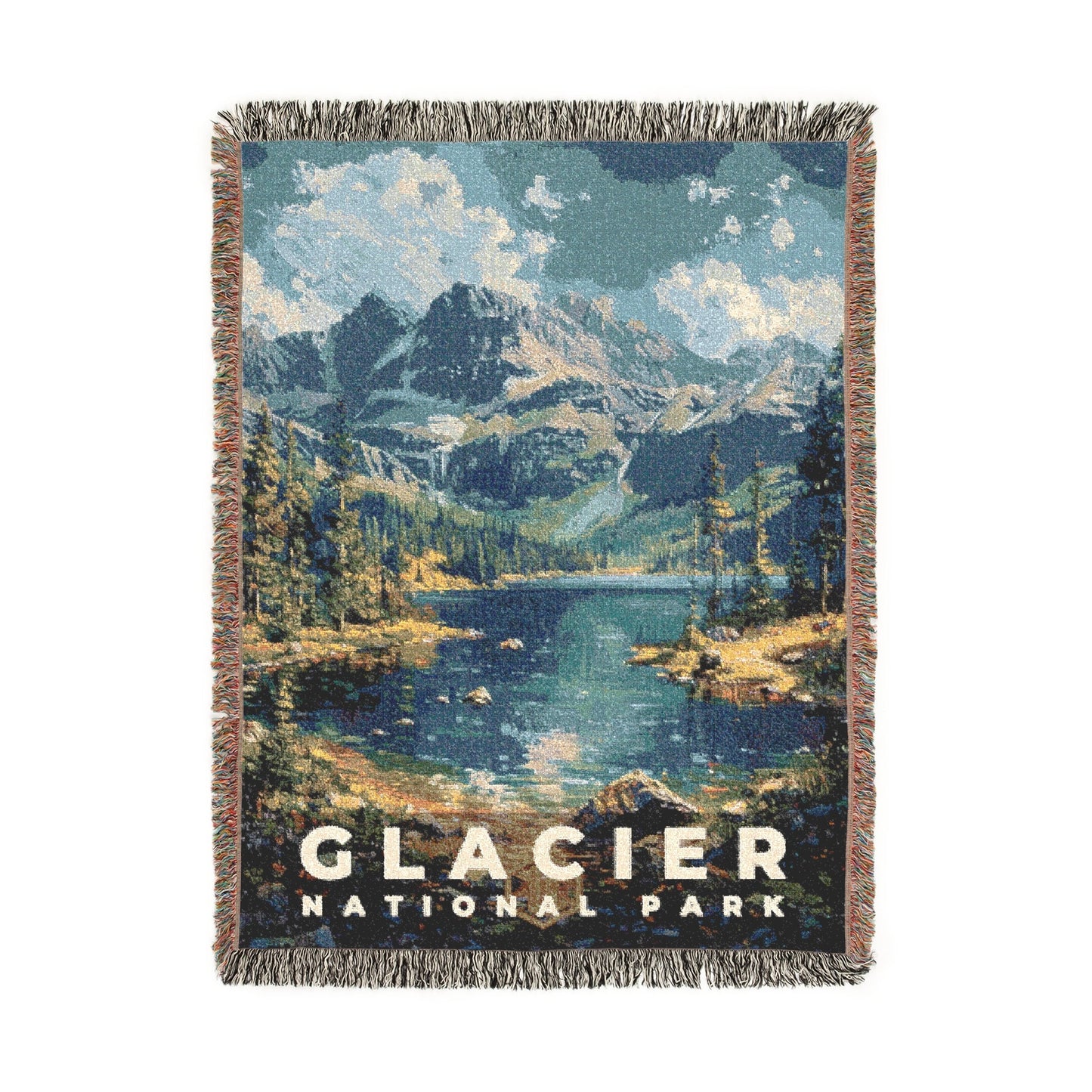 Glacier National Park Woven Blanket | S14