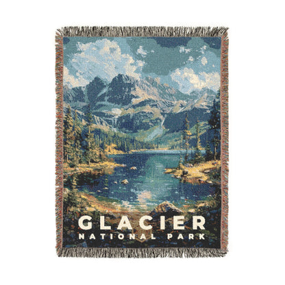 Glacier National Park Woven Blanket | S14
