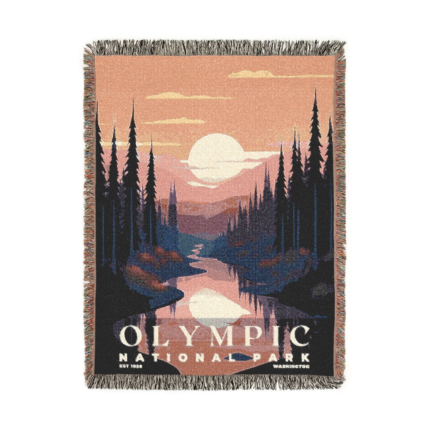 Olympic National Park Woven Blanket | S03